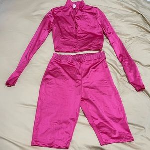 Two piece biker shorts set size:Large